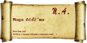 Moga Alóma névjegykártya